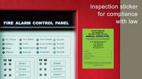 AHJ inspection sticker on an electrical panel