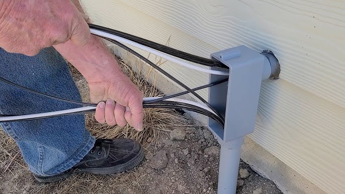 Conduit run with pull point