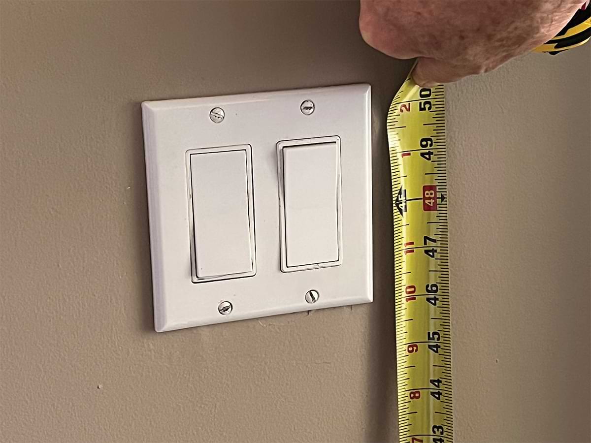 Proper switch mounting height