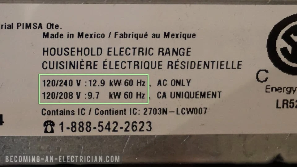 Appliance nameplate