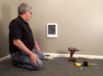Wall heater installation