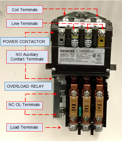 Motor starter with overloads
