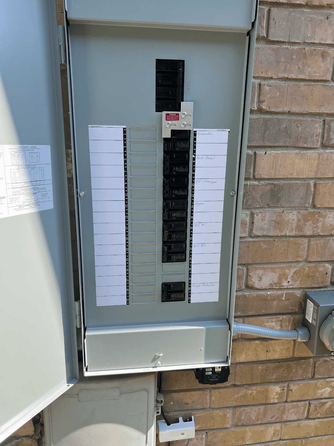 Generator inlet and interlock