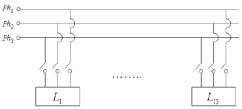 Three-phase feeder sketch