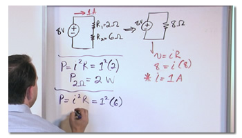 Power equations on whiteboard