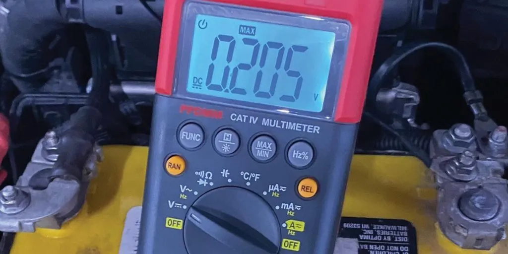 Fluke meter VD reading